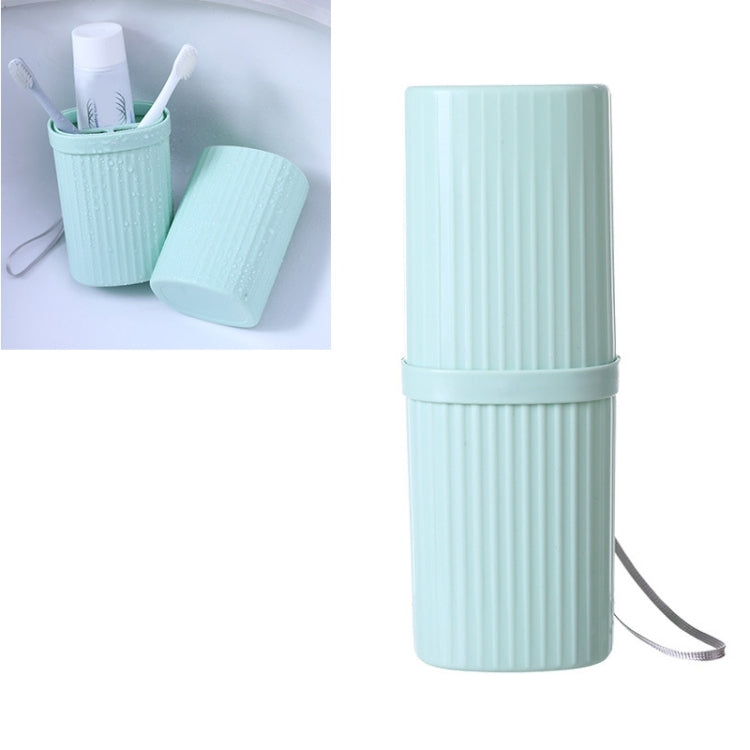 Simple Portable Travel Toothpaste Toothbrush Storage Box with Cover & Lanyard