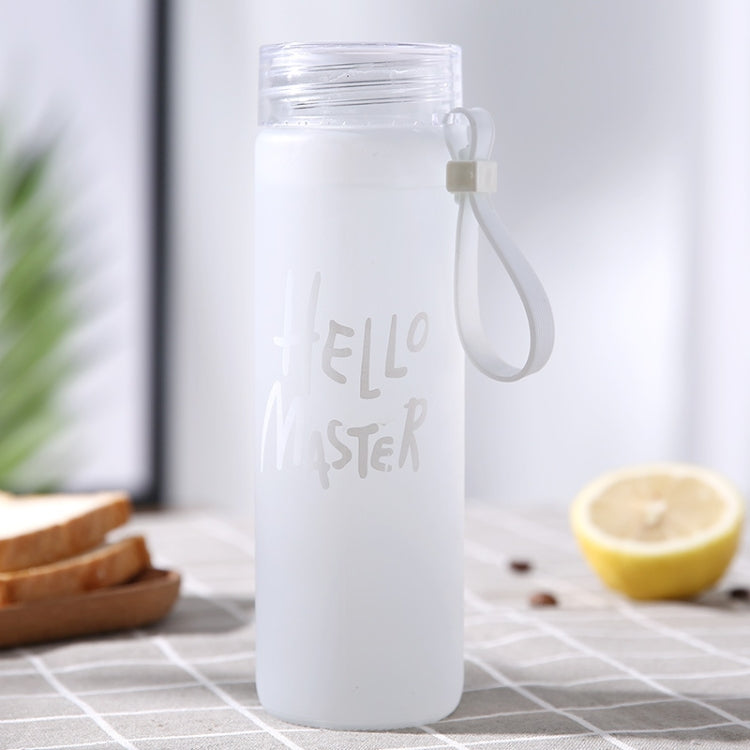 Creative Minimalist Gradient Color Glass Ladies Portable Scrub Couple Cup, Capacity: 401-500ml