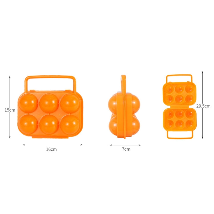4 PCS 6 Grid Outdoor Portable Egg Protection Box, Random Color Delivery