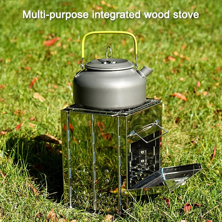 Stainless Steel Integrated Outdoor Folding Grill Charcoal Stove