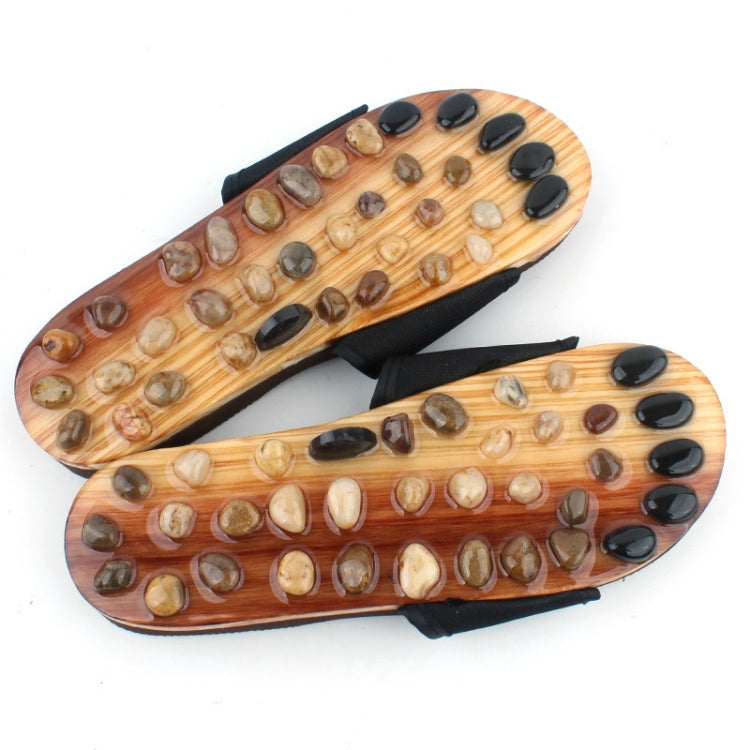 Indoor Home Pebbles Foot Massage Slippers Health Shoes, Size:M(37-39 Yards)(Black)