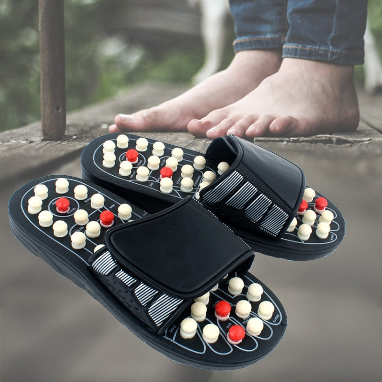 Home Health Care Sole Acupoint Massage Flip Flop for Men and Women, Size: 38(Black)