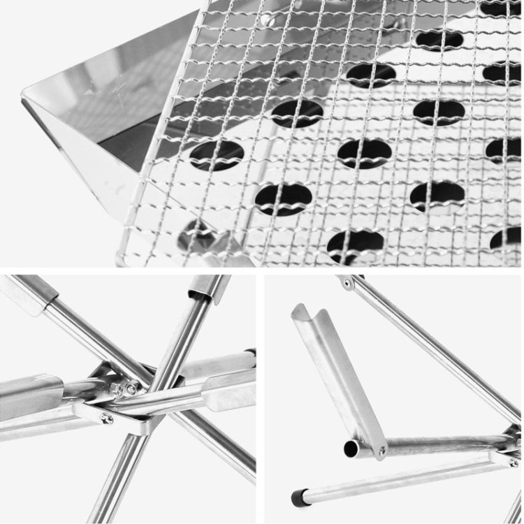 Outdoor BBQ Camping Home Stainless Steel Folding Barbecue Charcoal Barbecue Stove