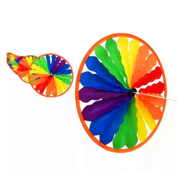 Outdoor Camping Windmill Lanyard Bunting Decoration, Shape: Disc Wavy String Flag