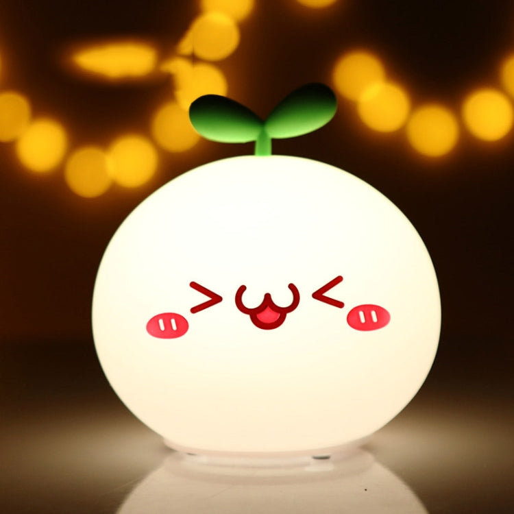 Lovely Silicone Night Light Bedroom Bedside Cute Touch Sensing Pat Light(Squint Style)
