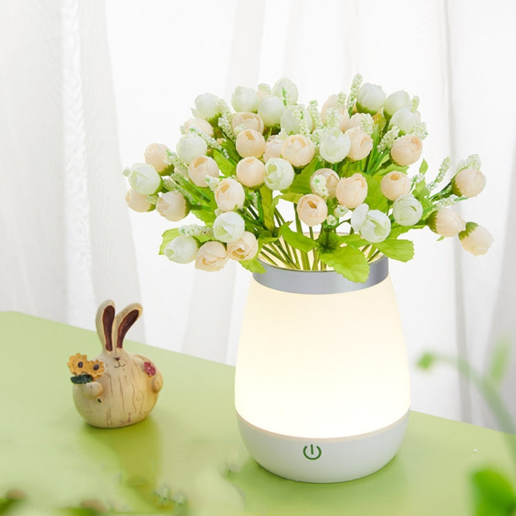 Bedroom Bedside Vase Night Light Home Decoration LED Atmosphere Light, Style: Rose Bud(Warm Light)