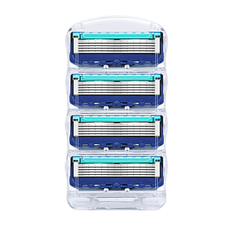 2 Packs Manual Eazor Heads Five-Layer Razor Blades(Zhishun Blue)