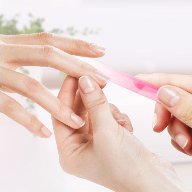 2 PCS Crystal Glass Nail Armor Nail Polishing Tool, Random Color Delivery, Specification: 28 x 2.4 x 0.6 cm