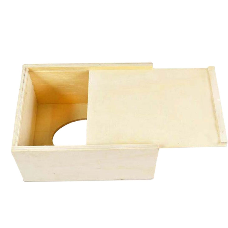 Tectangle Wooden Tissue Box Napkin Storage Box, Size:16.5x12.3x9cm(Wood Color)