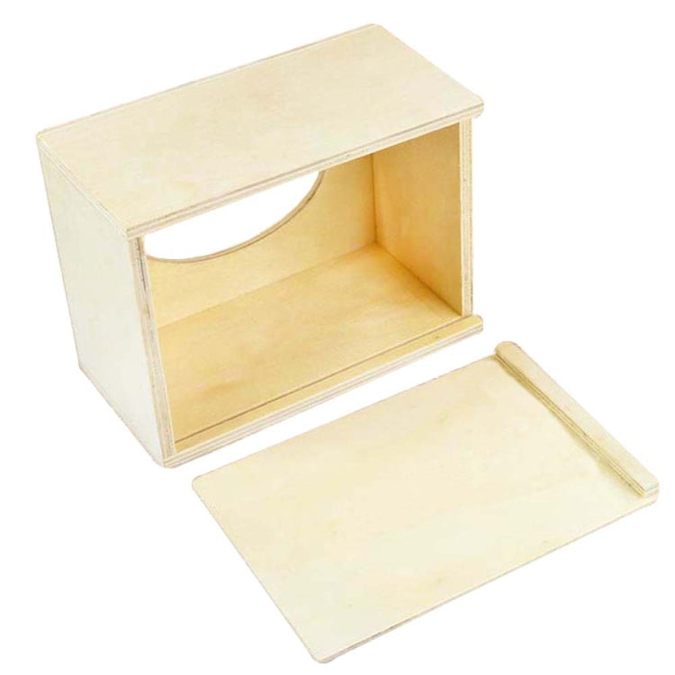 Tectangle Wooden Tissue Box Napkin Storage Box, Size:16.5x12.3x9cm(Wood Color)