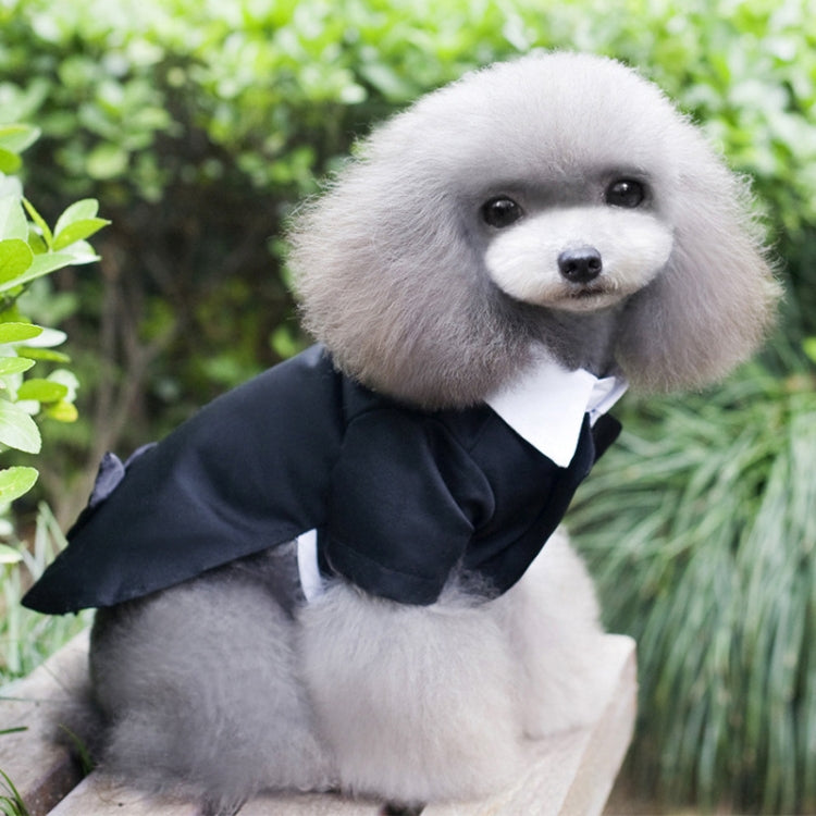 Summer Thin Teddy Cat Puppy Wedding Dress Suit Clothes, Size:XS (Black)