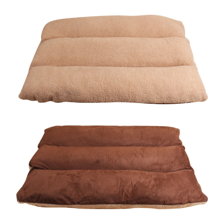 Detachable Thickening Winter Warm Plush Pet Mat Pet Kennel, M-50x65cm(Cream Color)