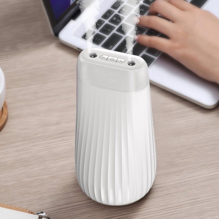 Dual-Nozzle Sprayer Air Humidifier 1L Large Capacity Ultrasonic Cool Mist Water Diffuser Aroma Humidifier, Style:USB Charging
