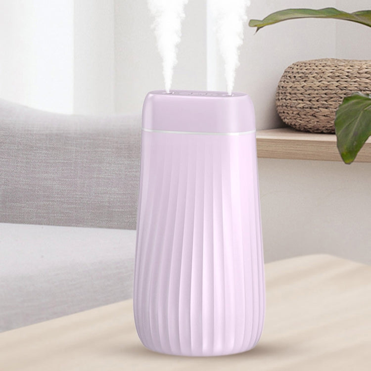 Dual-Nozzle Sprayer Air Humidifier 1L Large Capacity Ultrasonic Cool Mist Water Diffuser Aroma Humidifier, Style:USB Charging