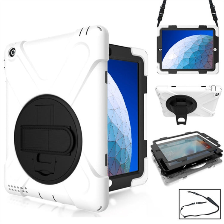 360 Degree Rotation Silicone Protective Cover with Holder and Hand Strap and Long Strap for iPad Pro Air 3 10.5 ï¼ˆ2019ï¼‰
