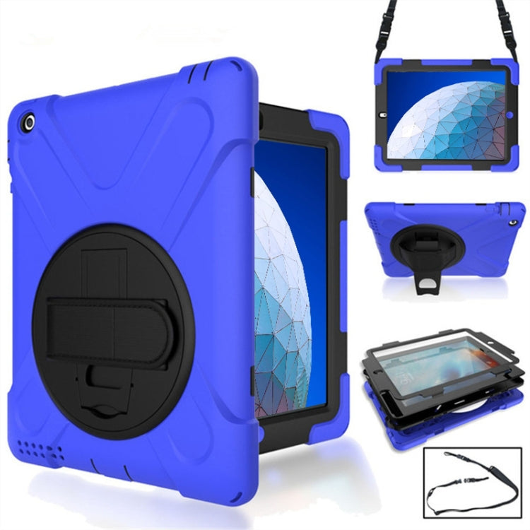 360 Degree Rotation Silicone Protective Cover with Holder and Hand Strap and Long Strap for iPad Pro Air 3 10.5 ï¼ˆ2019ï¼‰
