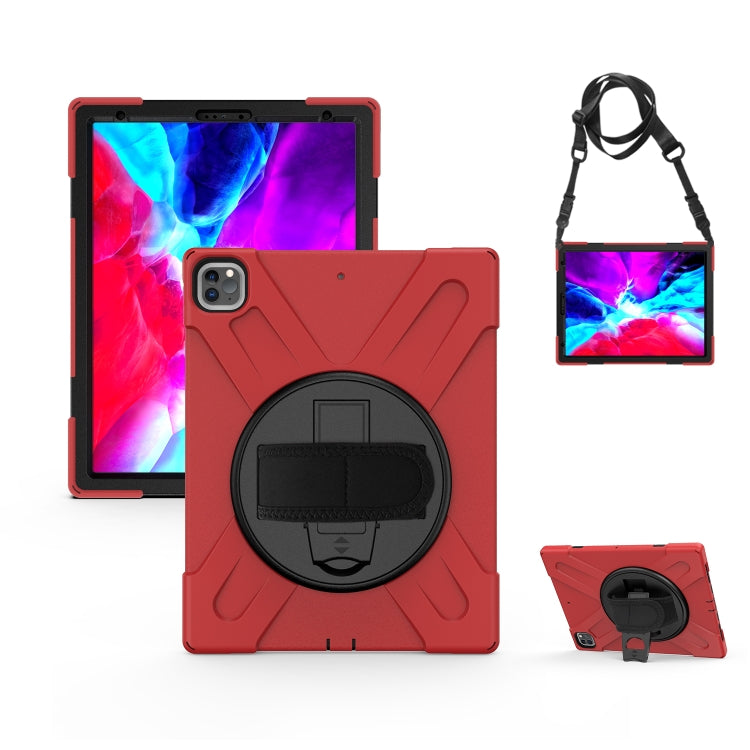 360 Degree Rotation Silicone + PC Case with Strap for iPad Pro 12.9 2018
