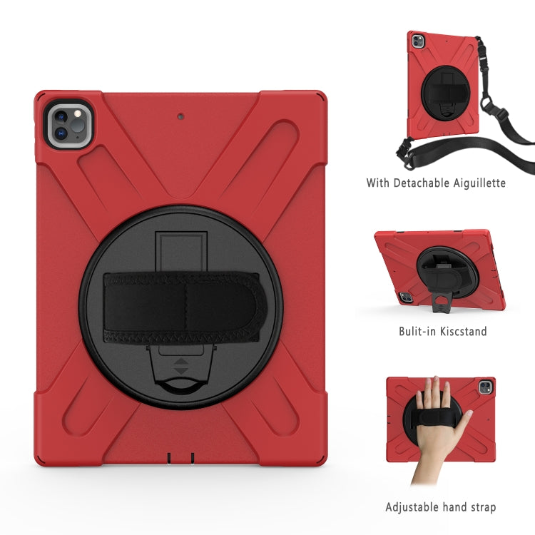 360 Degree Rotation Silicone + PC Case with Strap for iPad Pro 12.9 2018
