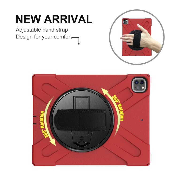 360 Degree Rotation Silicone + PC Case with Strap for iPad Pro 12.9 2018
