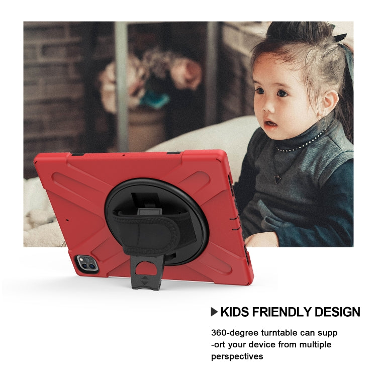 360 Degree Rotation Silicone + PC Case with Strap for iPad Pro 12.9 2018