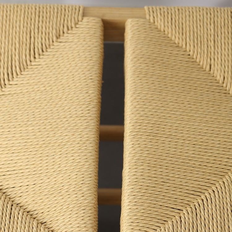 Simple White Oak Solid Wood Rope Change Shoe Bench Porch Stool