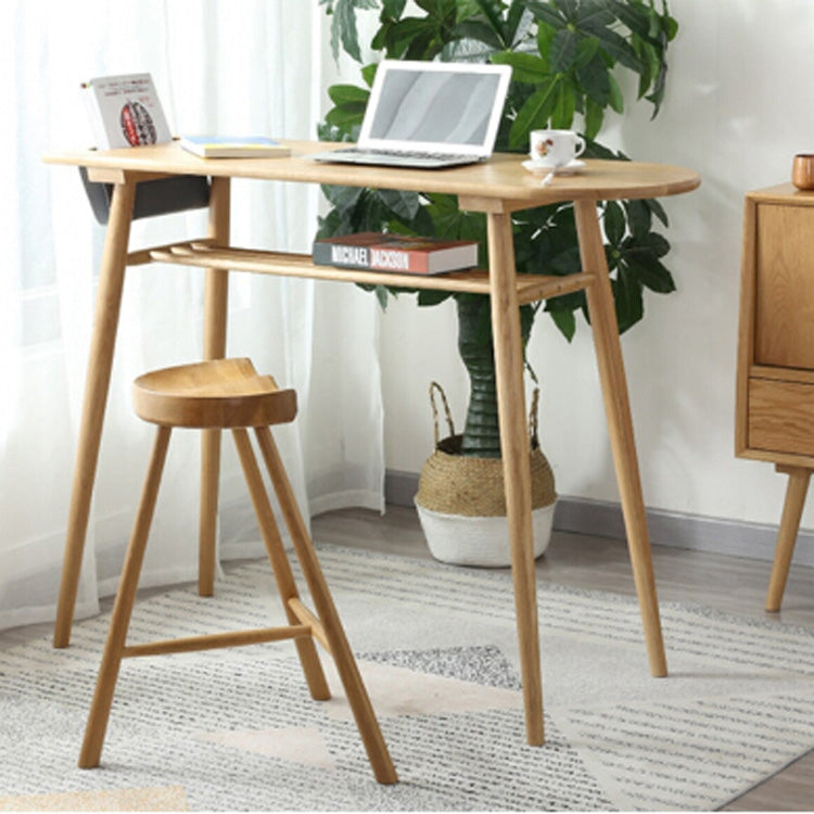 Pure Solid Wood Simple Personality Log Bar Stool, Size:High Bar stool