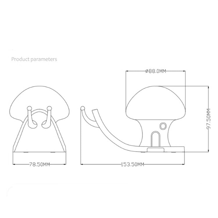USB Charging Touch Dimming Snails Bed Feeding Night Light with Mobile Phone Holder