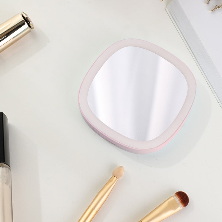 Portable Candy Color Makeup Mirror LED Night Light USB Charging Creative Beauty Fill Light