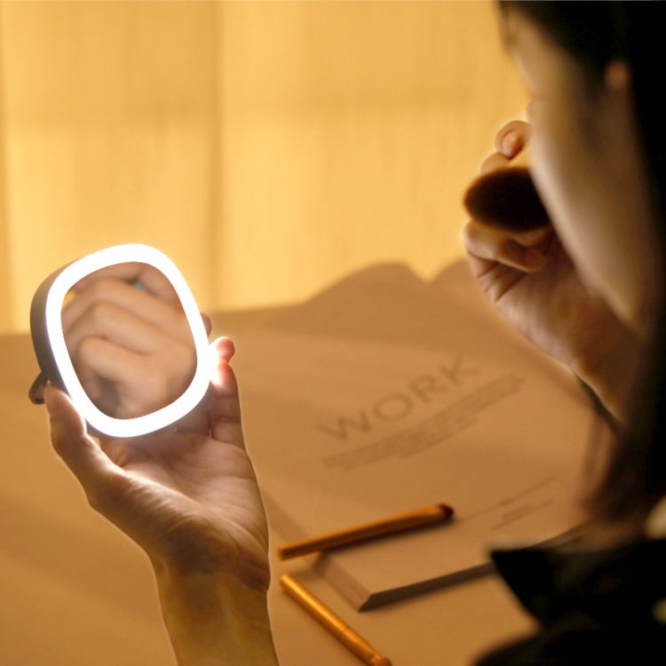 Portable Candy Color Makeup Mirror LED Night Light USB Charging Creative Beauty Fill Light