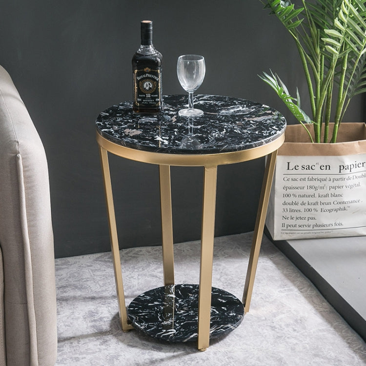 Household Living Room Sofa Iron Art Small Apartment Balcony Negotiate Small Tea Table, Colour: Embedding