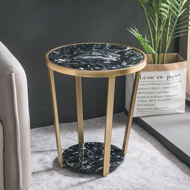 Household Living Room Sofa Iron Art Small Apartment Balcony Negotiate Small Tea Table, Colour: Embedding