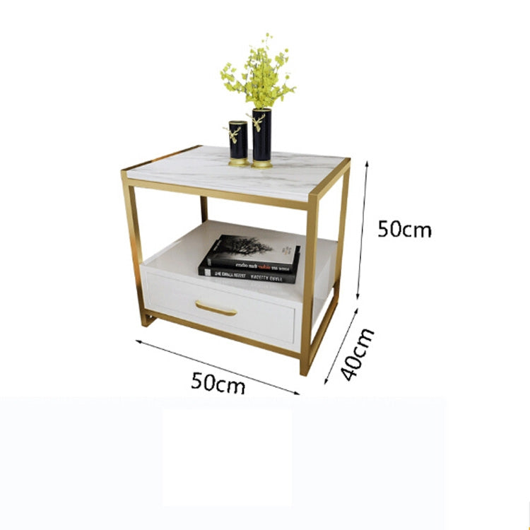 Simple Bedroom Mini Storage Locker Bedside Table, Color:A Black Piano Lacquer
