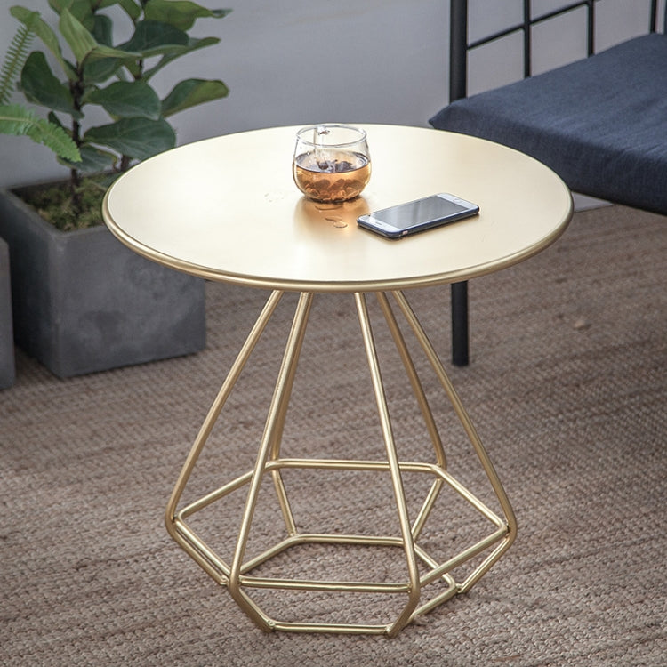 Iron art Meeting Light Luxury Bedroom Bedside Small Round Table, Size:70cm