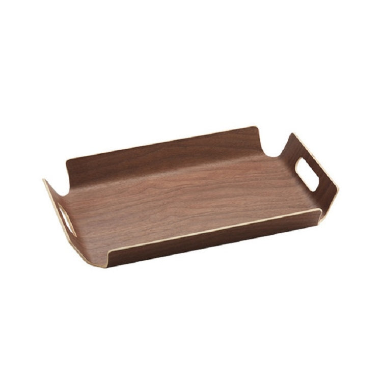 Wooden Dinner Plate Serving Plate Pastry Tray, Specification:881 Black Walnut M