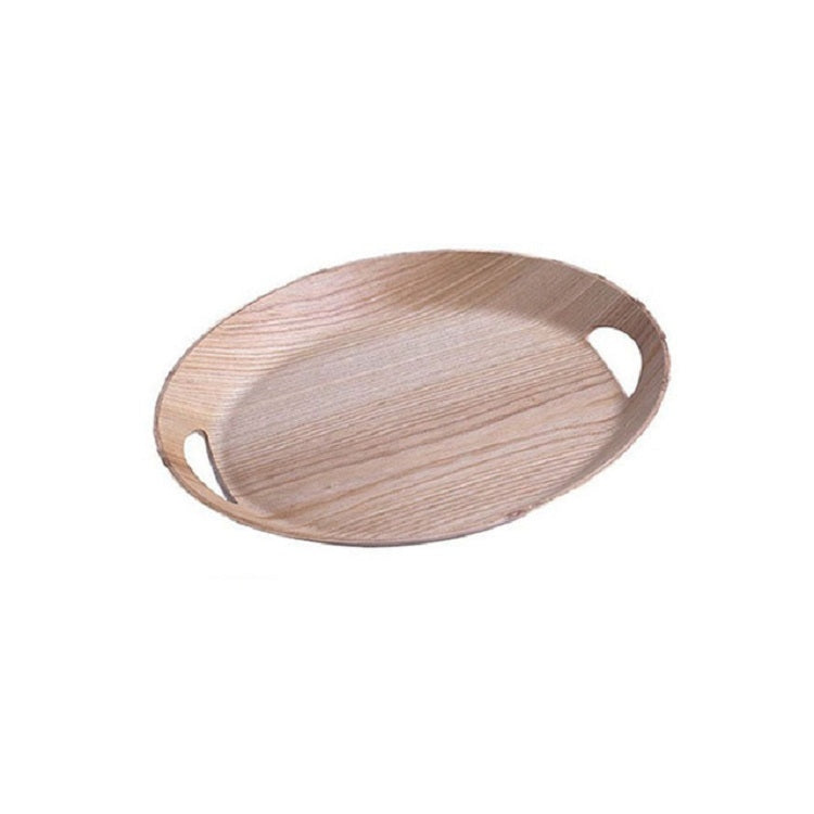 Wooden Dinner Plate Serving Plate Pastry Tray, Specification:550 Ash