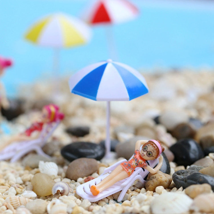 2 PCS Miniature Sun Umbrella DIY Home Garden Decoration Cute Umbrella Table Ornament Handicrafts, Size:S