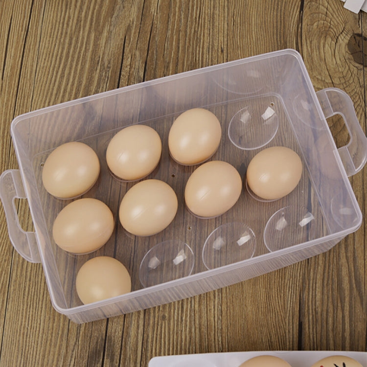 24 Grid Bilayer Organizer Refrigerator Egg Storing Portable Storage Box Container