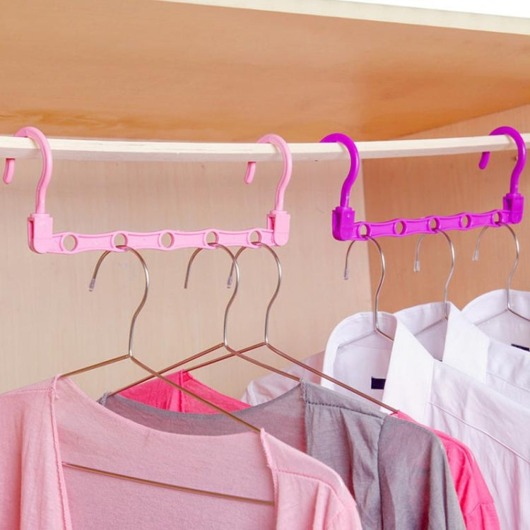 5-Hole Plastic Clothes Hanger Magic Hanger Hanger Wonder Closet Organizer Multi-port Hookï¼ŒRandom Color Delivery
