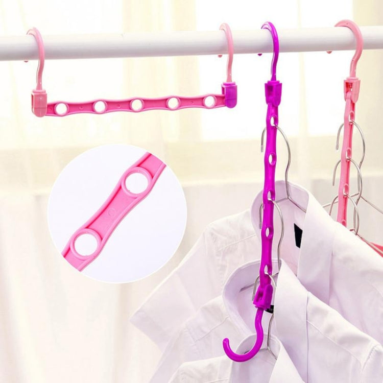 5-Hole Plastic Clothes Hanger Magic Hanger Hanger Wonder Closet Organizer Multi-port Hookï¼ŒRandom Color Delivery