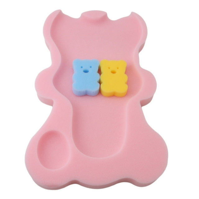 2 PCS Baby Infant Soft Bath Sponge Seat Cute Anti-Slip Foam Pad Mat Kids Safety Cushion Sponge Bathroom Products