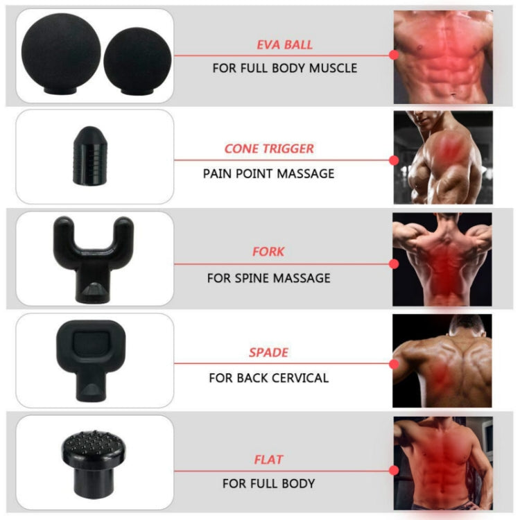220V Small Electric Muscle Massage Relaxer Fascia Gun, Cable Length: 1.7m(US Plug)