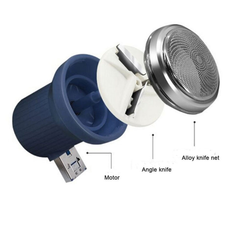 2PCS Electric USB Shaver Mini Portable Plug In Travel Razor