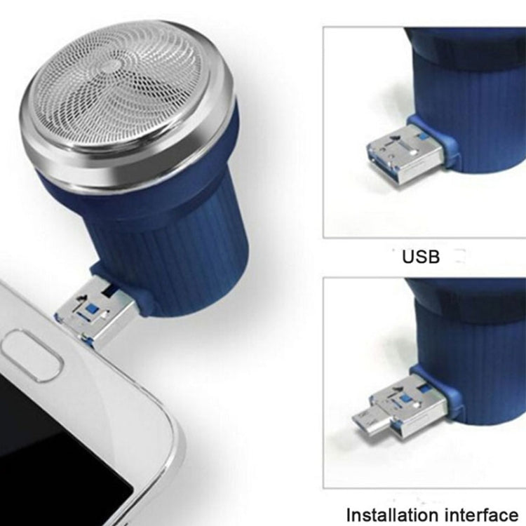 2PCS Electric USB Shaver Mini Portable Plug In Travel Razor