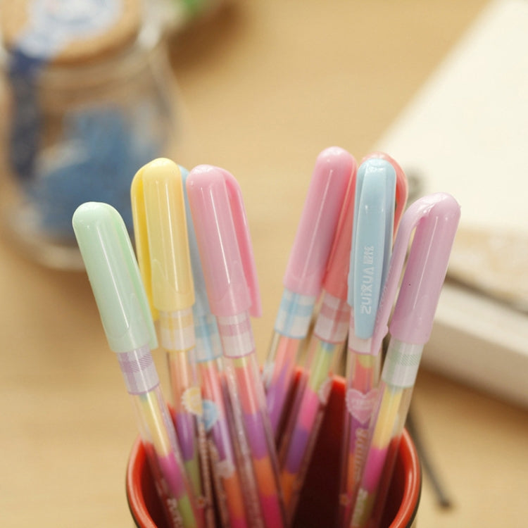 2 PCS Creative Stationery Colour Fluorescent Pen Gel Pens Office School Supplies Writing Painting Pens, Random Color Delivery