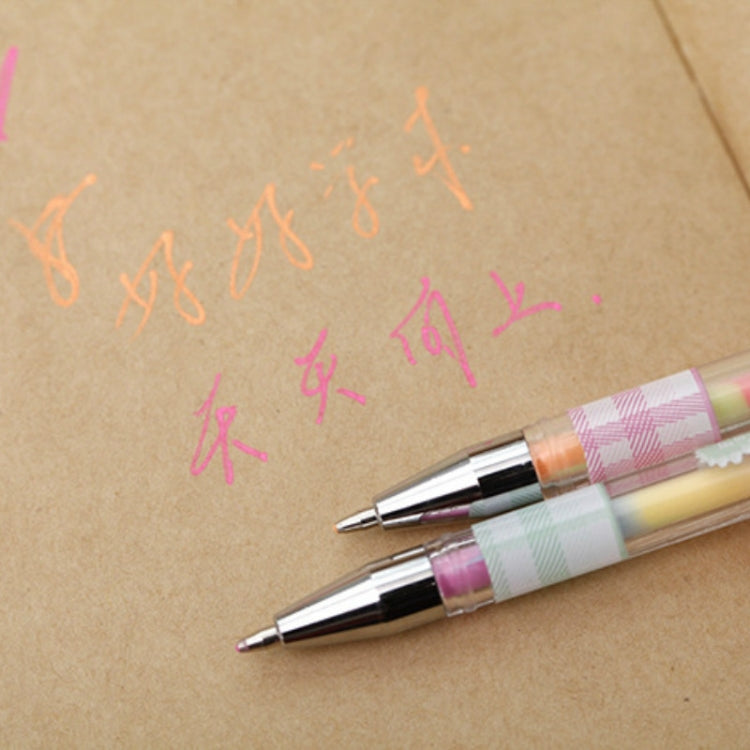 2 PCS Creative Stationery Colour Fluorescent Pen Gel Pens Office School Supplies Writing Painting Pens, Random Color Delivery