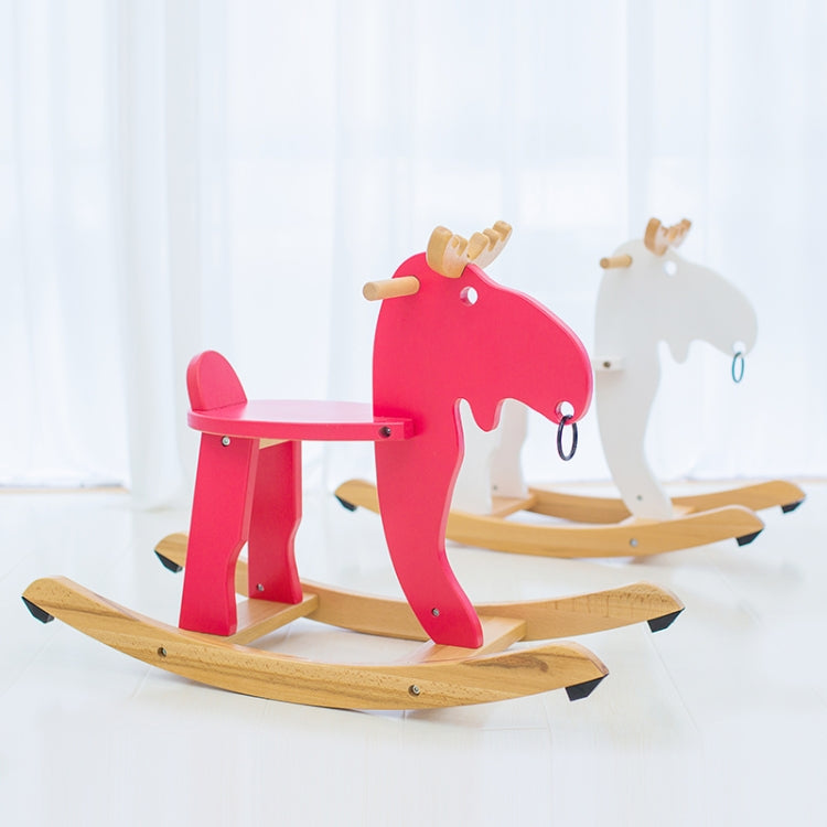 Children's Toddler Wooden Car Elk Wooden Horse Rocking Chair