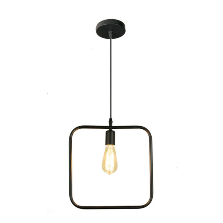 Simple and Creative Wrought Iron Geometric Chandelier Bar Exhibition Hall Clothing Store Restaurant Hotel Decorative Light without Light Bulb