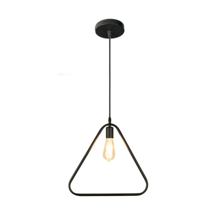 Simple and Creative Wrought Iron Geometric Chandelier Bar Exhibition Hall Clothing Store Restaurant Hotel Decorative Light without Light Bulb