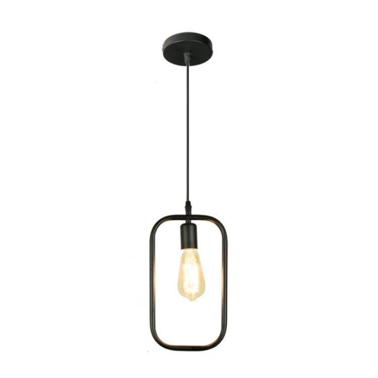 Simple and Creative Wrought Iron Geometric Chandelier Bar Exhibition Hall Clothing Store Restaurant Hotel Decorative Light without Light Bulb