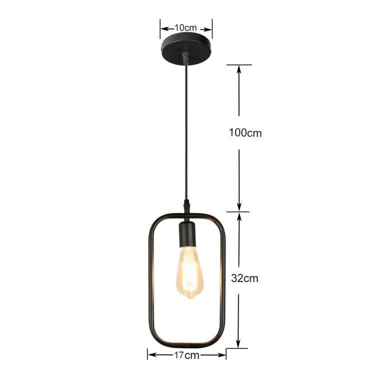 Simple and Creative Wrought Iron Geometric Chandelier Bar Exhibition Hall Clothing Store Restaurant Hotel Decorative Light without Light Bulb